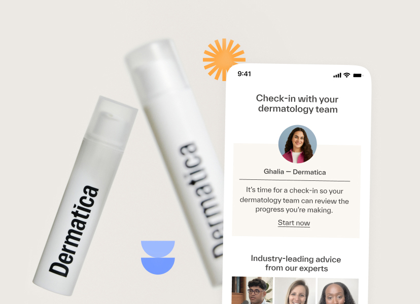 Dermatica - Check In With Your Dermatology Team Screen View