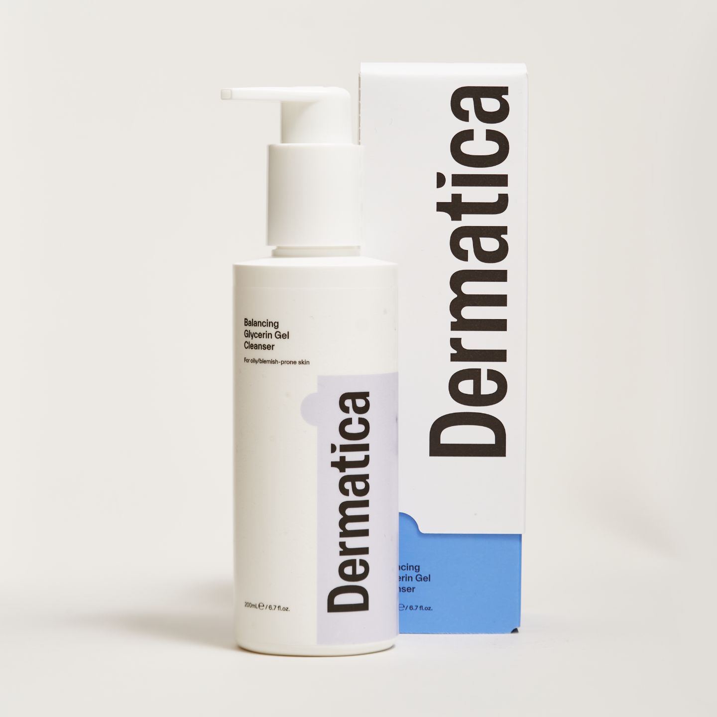 Gentle Gel Cleanser with Glycerin - Removes Dirt, Makeup & SPF Without Drying Skin - 200ml - Ideal for Blemish-Prone or Sensitive Skin - Dermatica